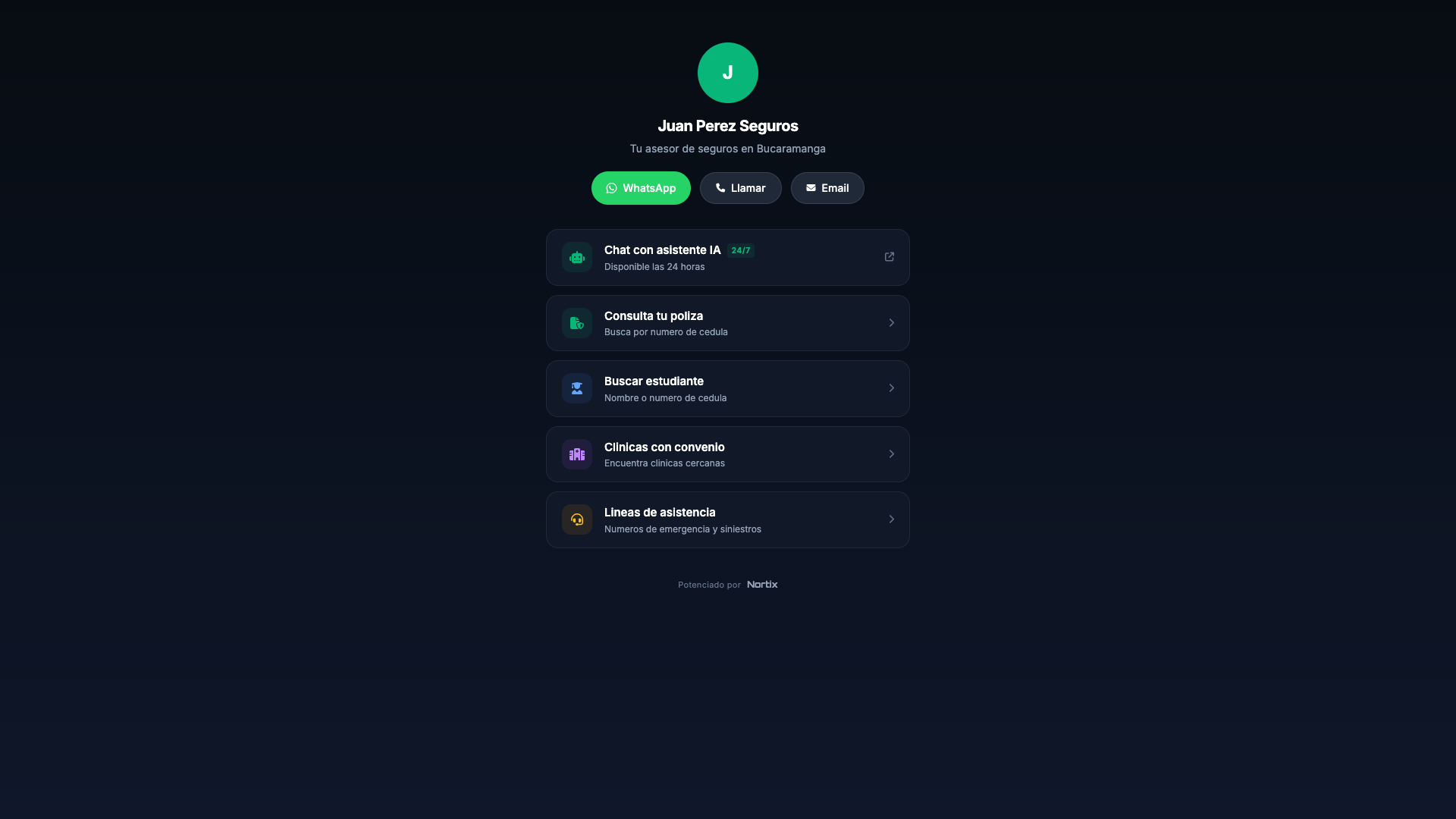 Portal publico con asistente IA